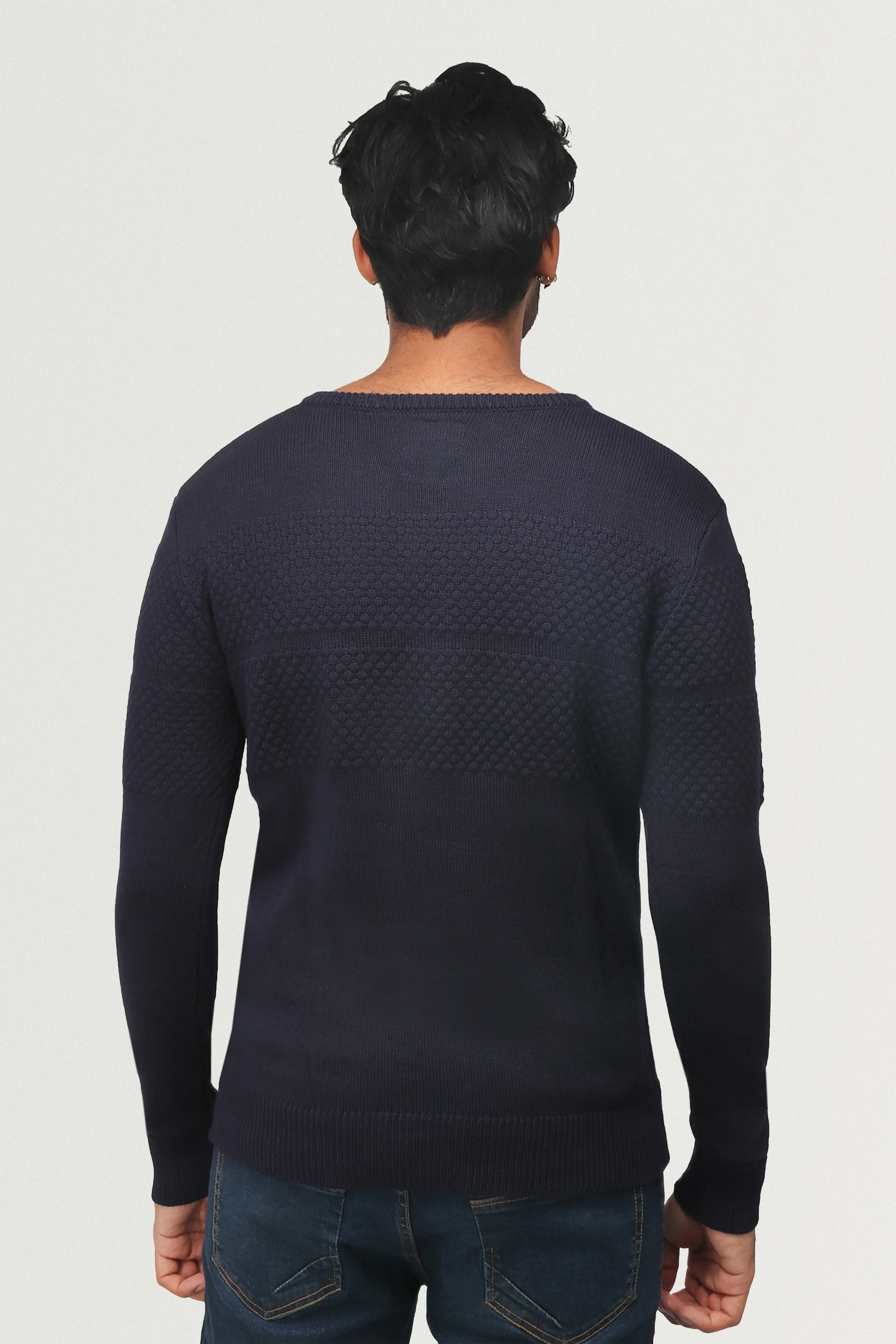 X RAY Men's Honeycomb V-neck Knit Sweater